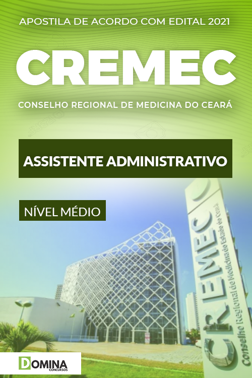 Apostila Concurso CREMEC CE 2021 Assistente Administrativo