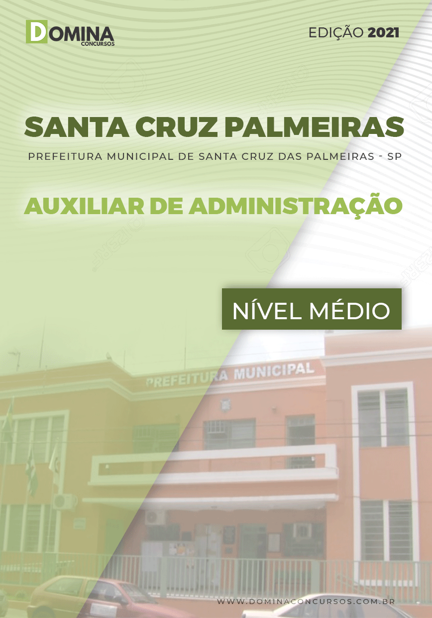 Apostila Santa Cruz das Palmeiras SP 2021 Auxiliar de Administração