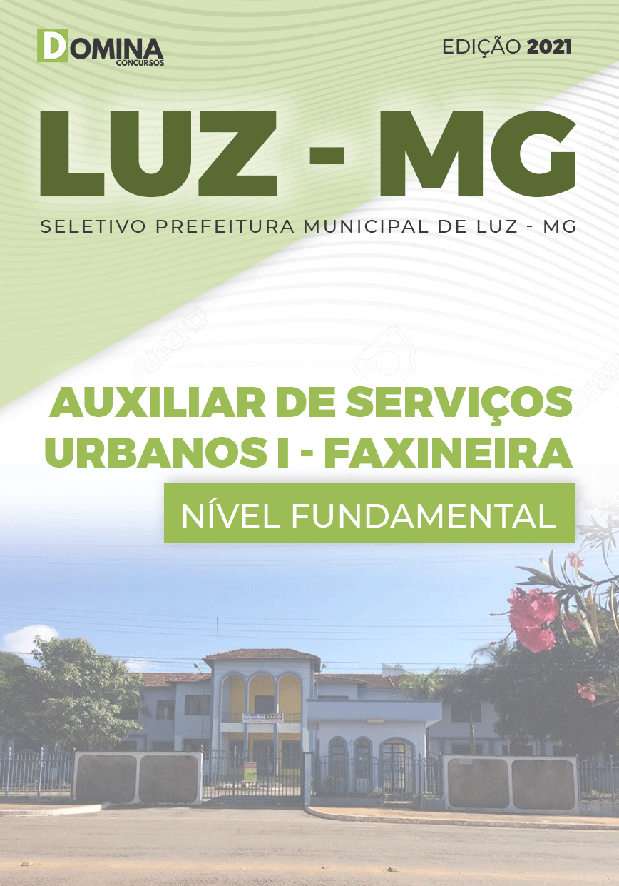 Apostila Seletivo Pref Luz MG 2021 Auxiliar de Serviços Urbanos I