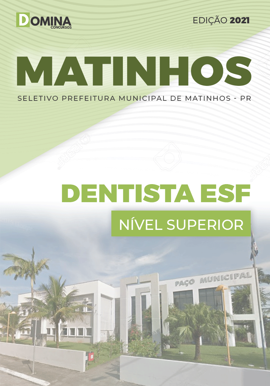 Apostila Processo Seletivo Pref Matinhos PR 2021 Dentista ESF