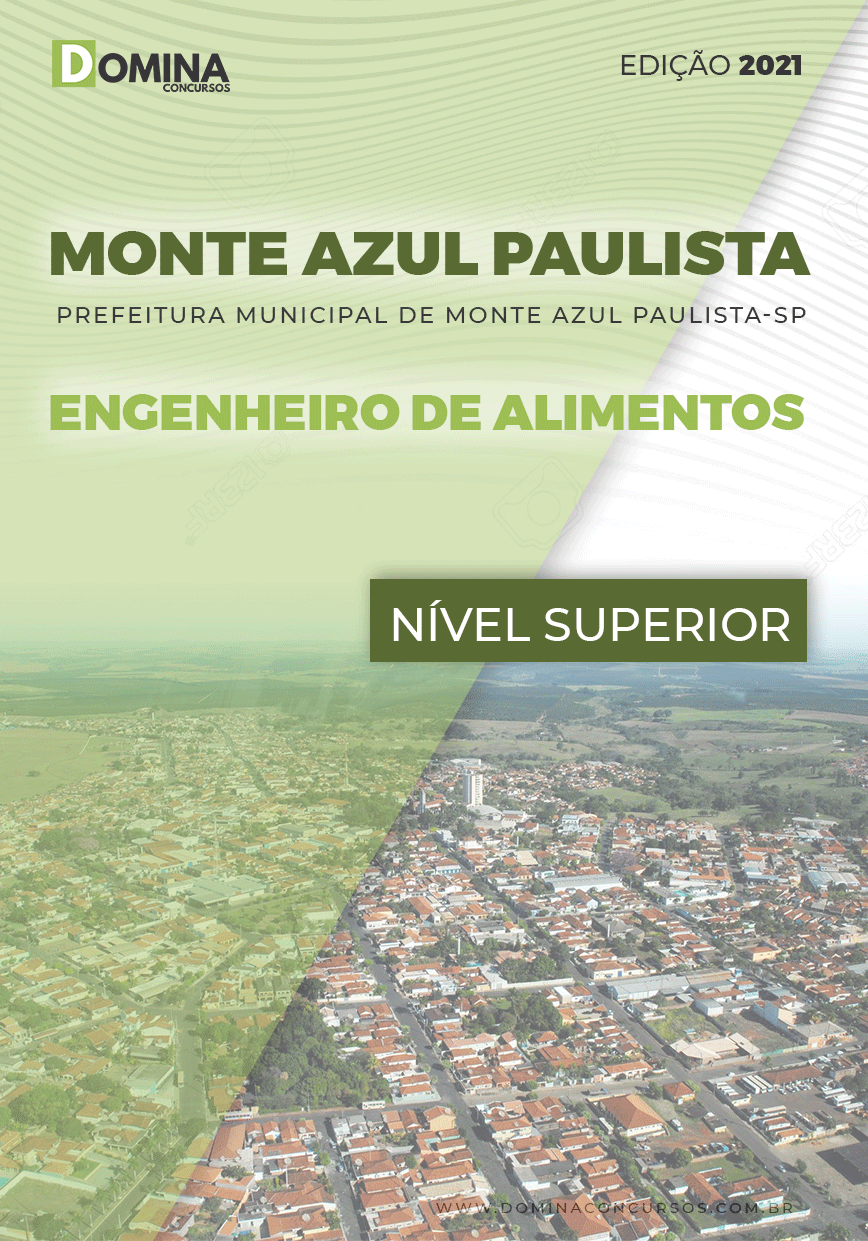 Apostila Pref Monte Azul Paulista SP 2021 Engenheiro de Alimentos