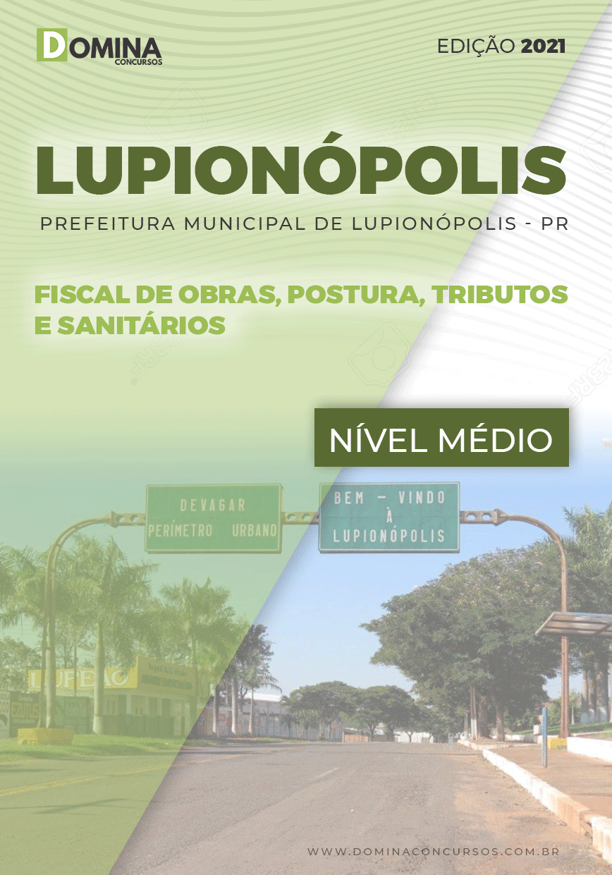 Apostila Pref Lupionópolis PR 2021 Fiscal de Obras Postura