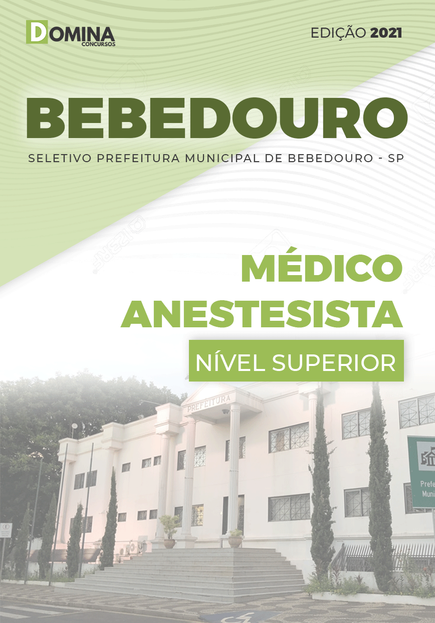 Apostila Seletivo Pref Bebedouro SP 2021 Médico Anestesista