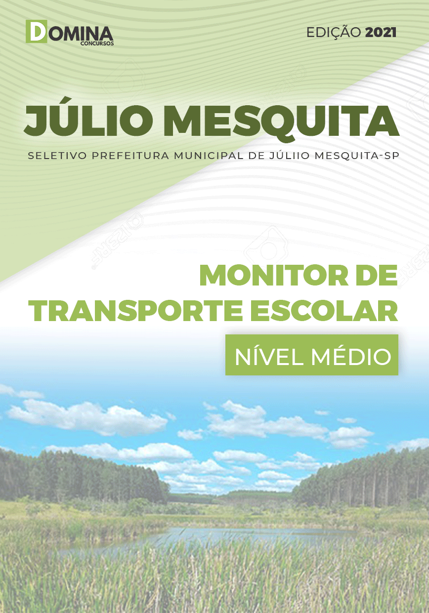 Apostila Pref Júlio Mesquita SP 2021 Monitor Transporte Escolar
