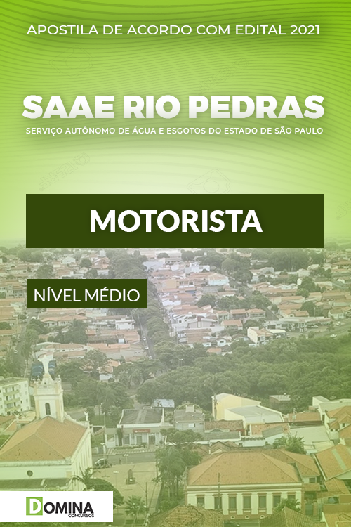 Apostila Concurso SAAE Rio das Pedras SP 2021 Motorista
