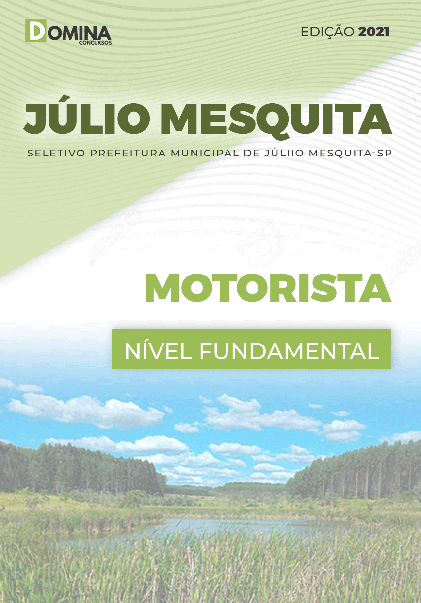 Apostila Seletivo Pref Júlio Mesquita SP 2021 Motorista
