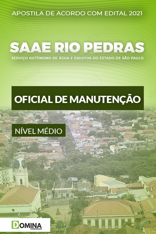 Apostila SAAE Rio das Pedras SP 2021 Oficial de Manutenção