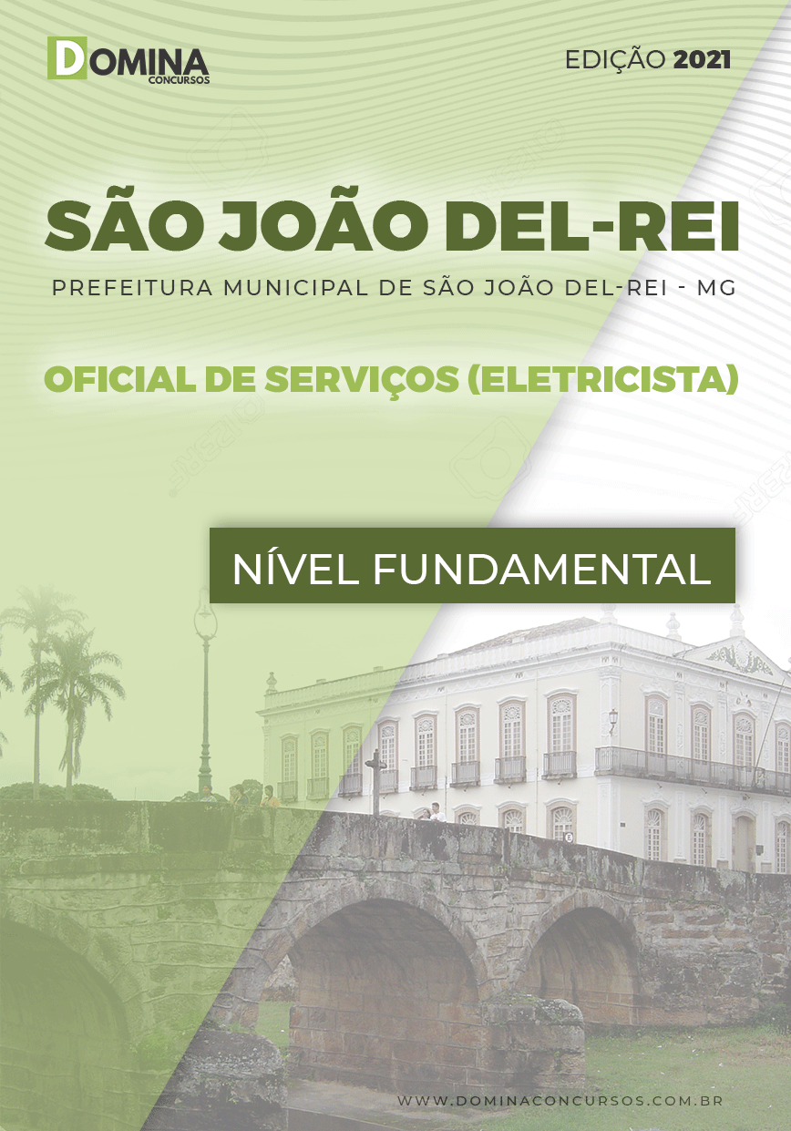Apostila Pref São João Del Rei MG 2021 Oficial Serviços Eletricista