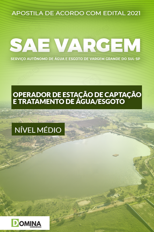 Apostila SAE Vargem Grande do Sul SP 2021 Op Estação Cap Trat Água Esgoto