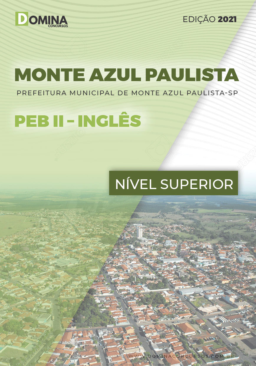 Apostila Pref Monte Azul Paulista SP 2021 PEB II Inglês