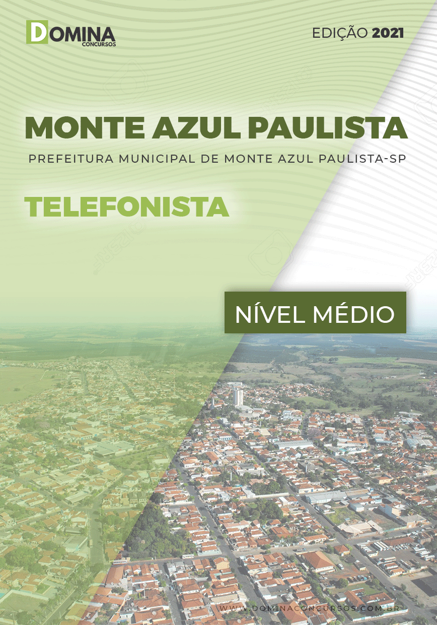 Apostila Concurso Pref Monte Azul Paulista SP 2021 Telefonista