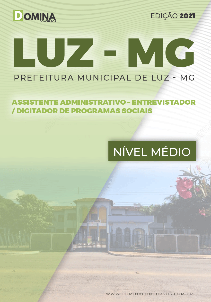Apostila Pref Luz MG 2021 Assistente Administrativo Programas Sociais