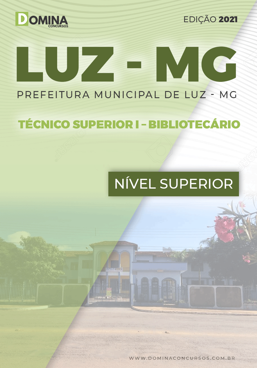 Apostila Pref Luz MG 2021 Técnico Superior Bibliotecário