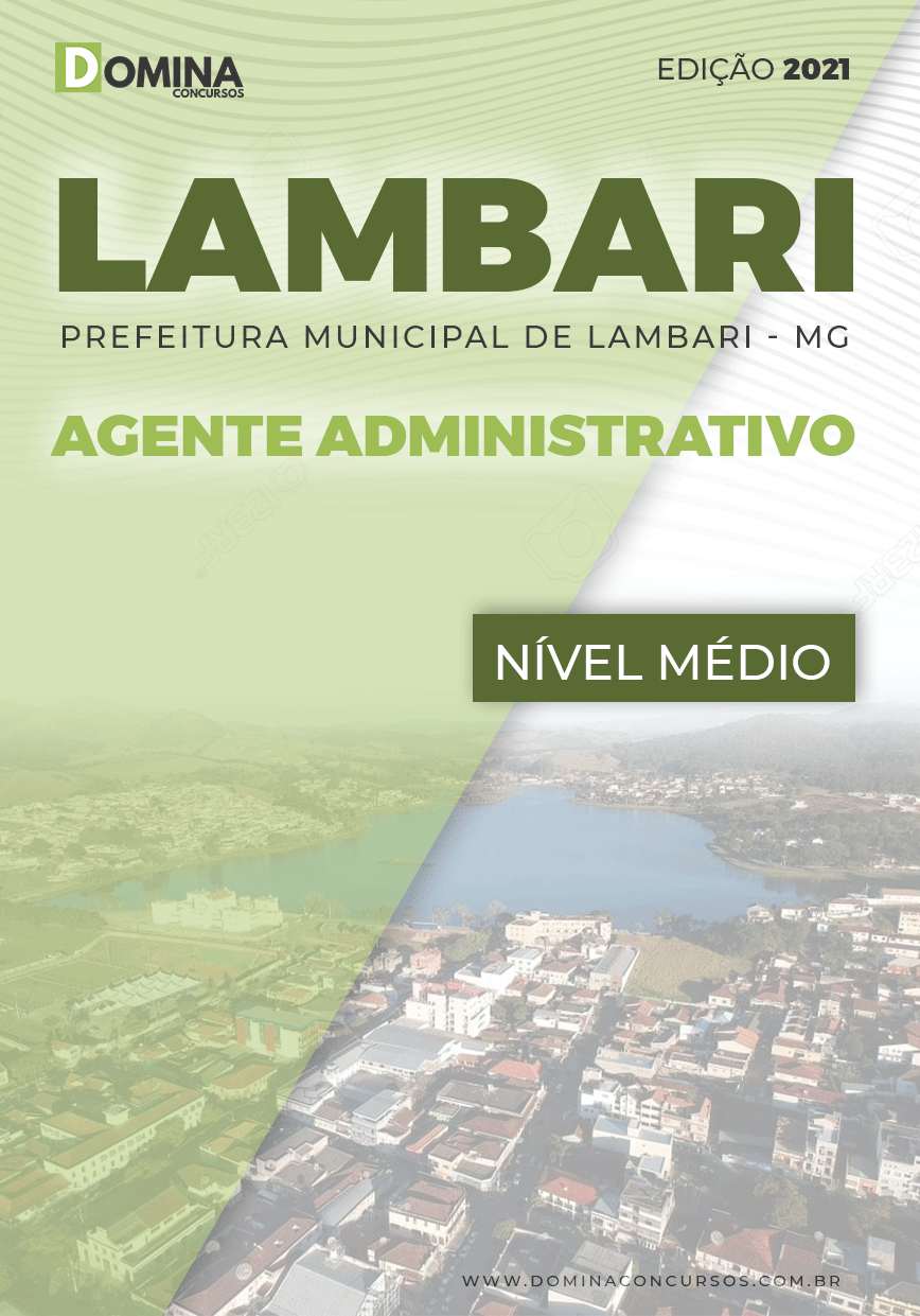 Apostila Concurso Pref Lambari MG 2021 Agente Administrativo