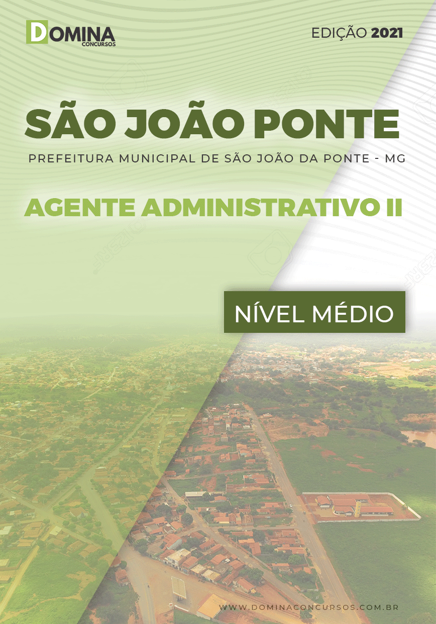 Apostila Pref São João Ponte MG 2021 Agente Administrativo II