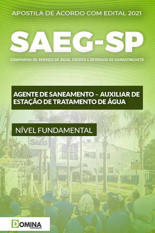 Apostila Concurso SAEG SP 2021 Agente de Saneamento ETA
