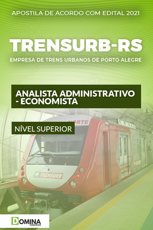 Apostila TRENSURB RS 2021 Analista Administrativo Economista