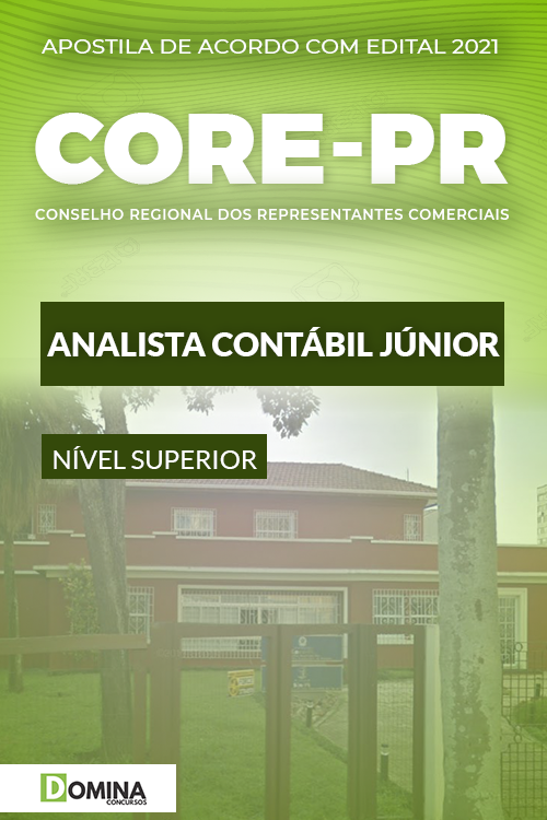 Apostila Concurso Público CORE PR 2021 Analista Contábil Júnior