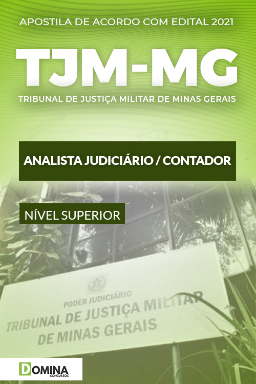 Apostila Concurso TJM MG 2021 Analista Judiciário Contador