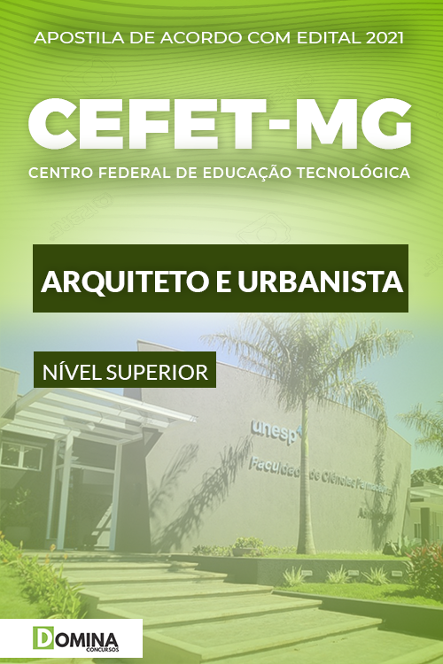 Apostila Concurso CEFET MG 2021 Arquiteto e Urbanista