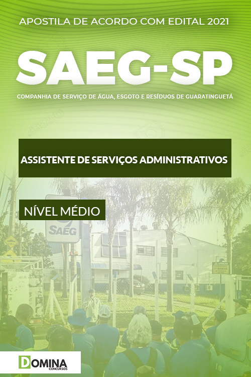 Apostila SAEG SP 2021 Assistente de Serviços Administrativos