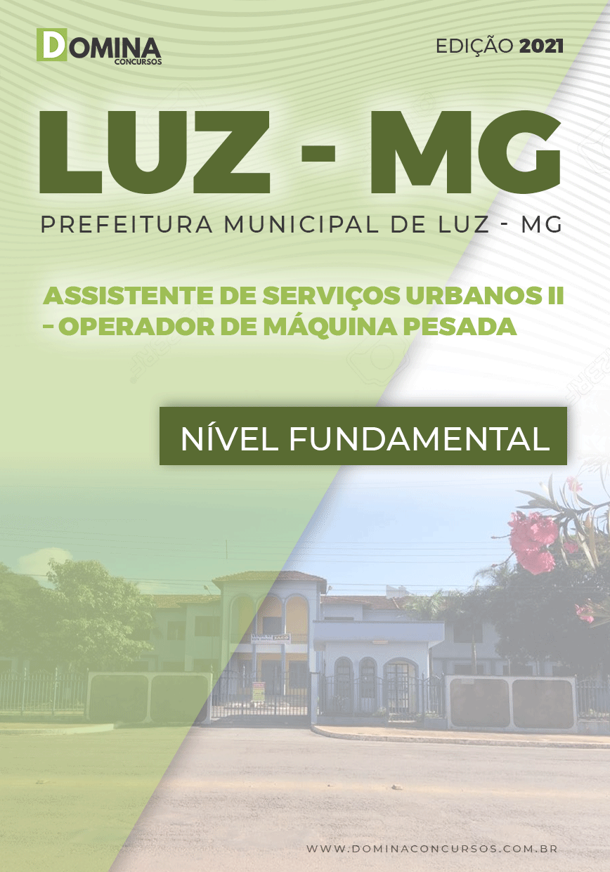 Apostila Pref Luz MG 2021 Operador de Máquina Pesada
