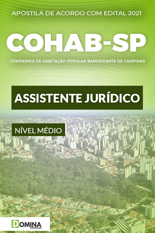 Apostila Concurso COHAB Campinas SP 2021 Assistente Jurídico