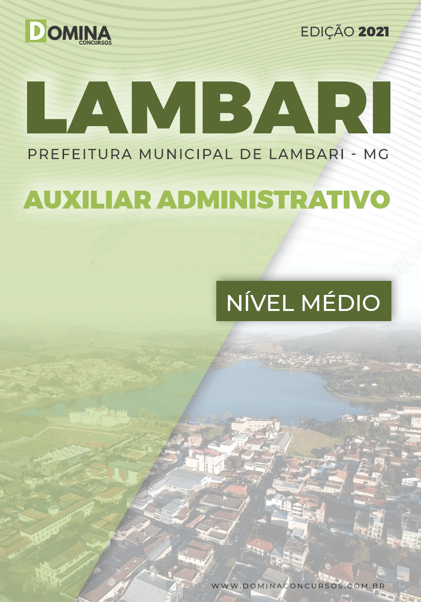 Apostila Concurso Pref Lambari MG 2021 Auxiliar Administrativo