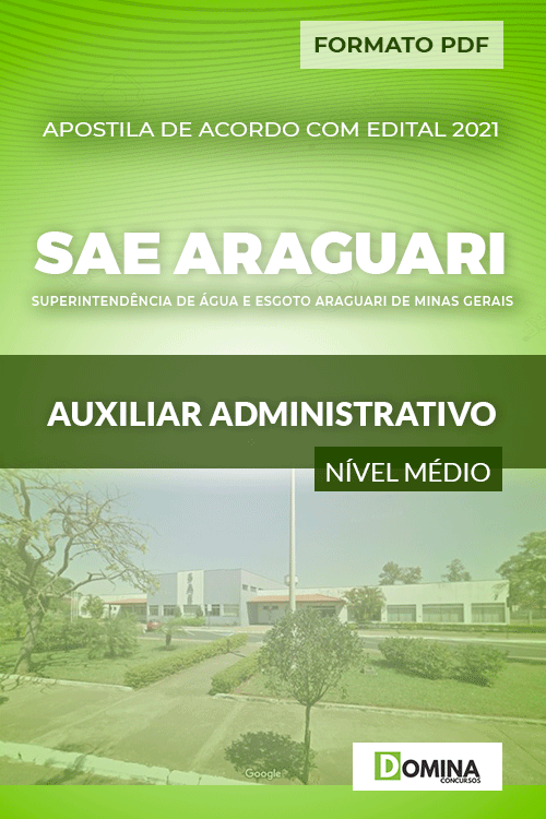 Apostila Seletivo SAE Araguari MG 2021 Auxiliar Administrativo