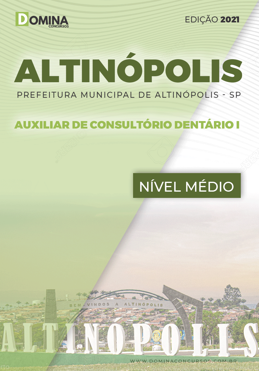 Apostila Pref Altinópolis SP 2021 Auxiliar Consultório Dentário I