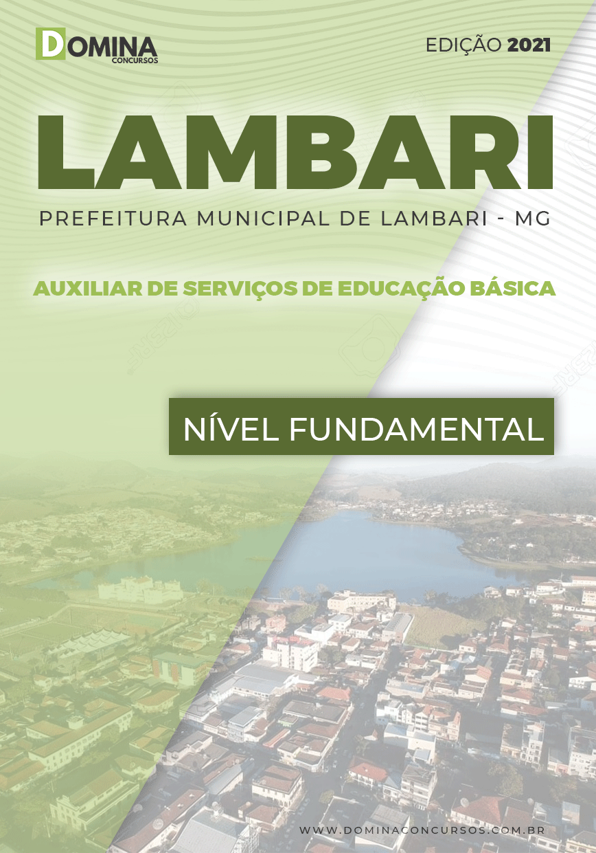 Apostila Pref Lambari MG 2021 Auxilia Serviços Educação Básica
