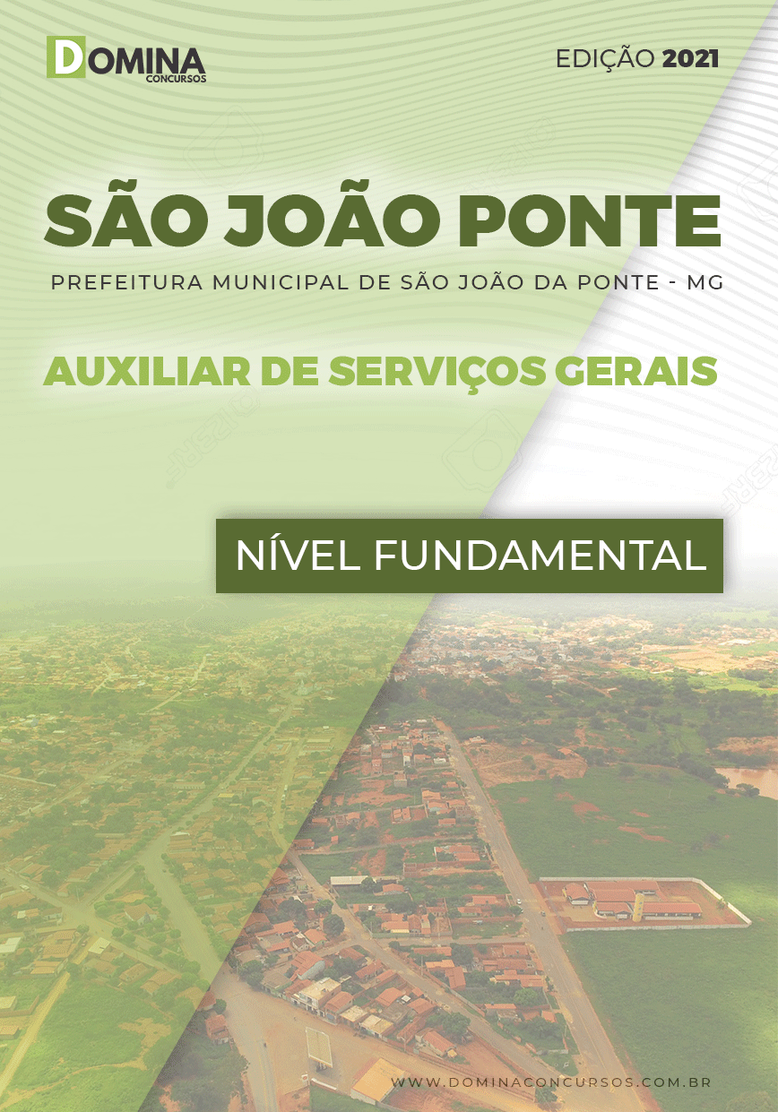 Apostila Pref São João da Ponte MG 2021 Auxiliar de Serviços Gerais