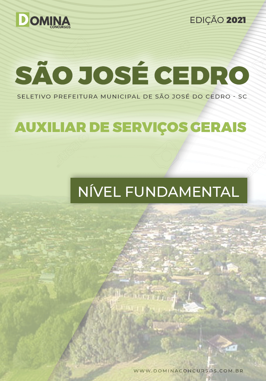 Apostila São José do Cedro SC 2021 Auxiliar de Serviços Gerais