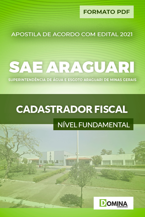 Apostila Seletivo SAE Araguari MG 2021 Cadastrador Fiscal