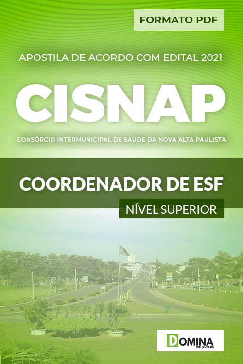 Apostila Processo Seletivo CISNAP SP 2021 Coordenador de ESF