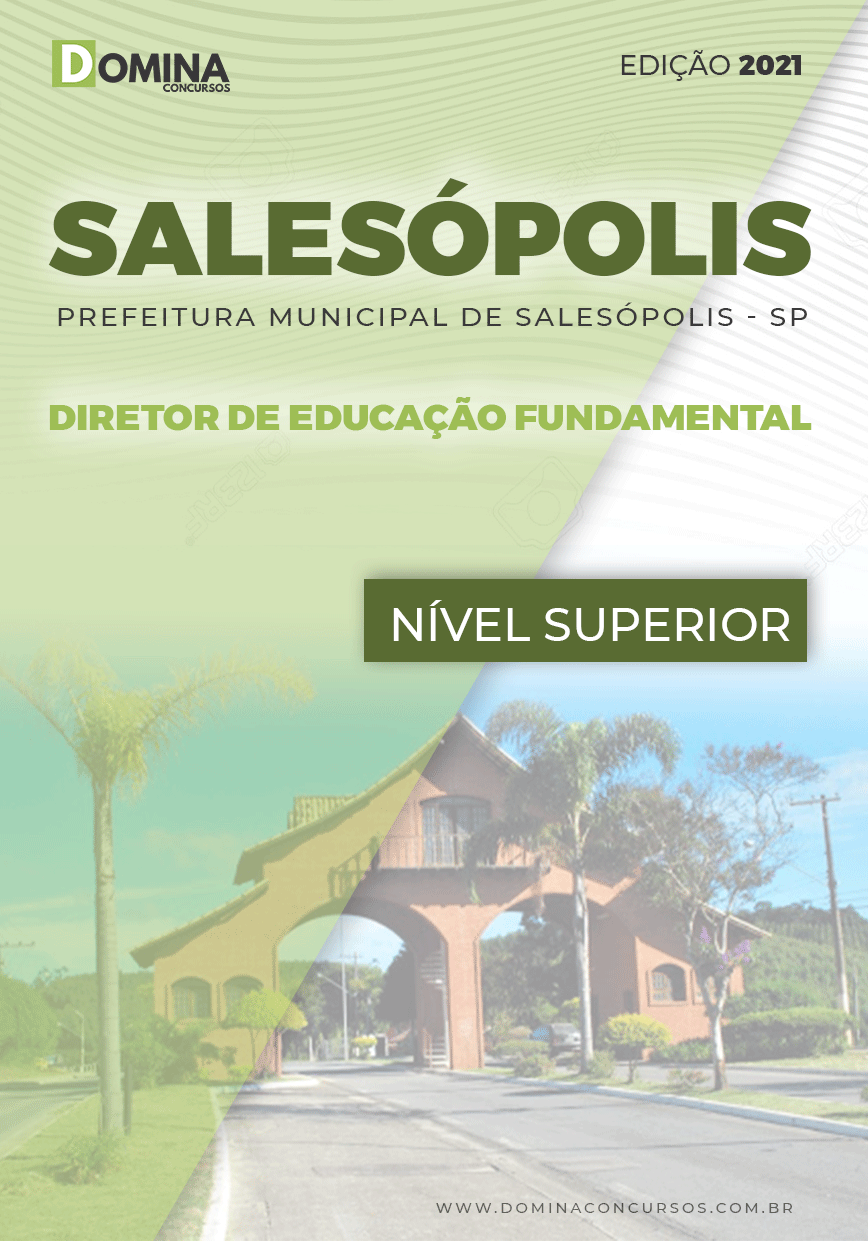 Apostila Pref Salesópolis SP 2021 Diretor Educação Fundamental