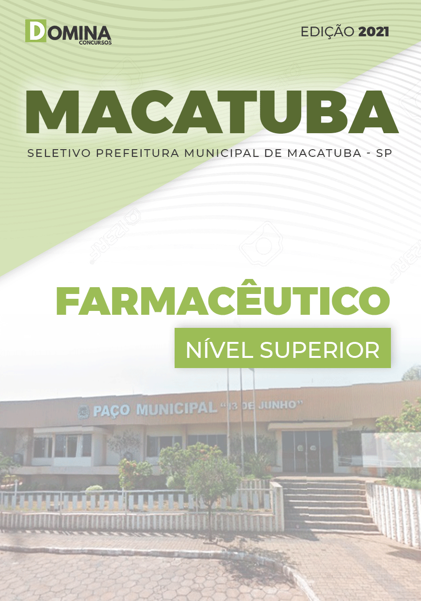 Apostila Seletivo Pref Macatuba SP 2021 Farmacêutico