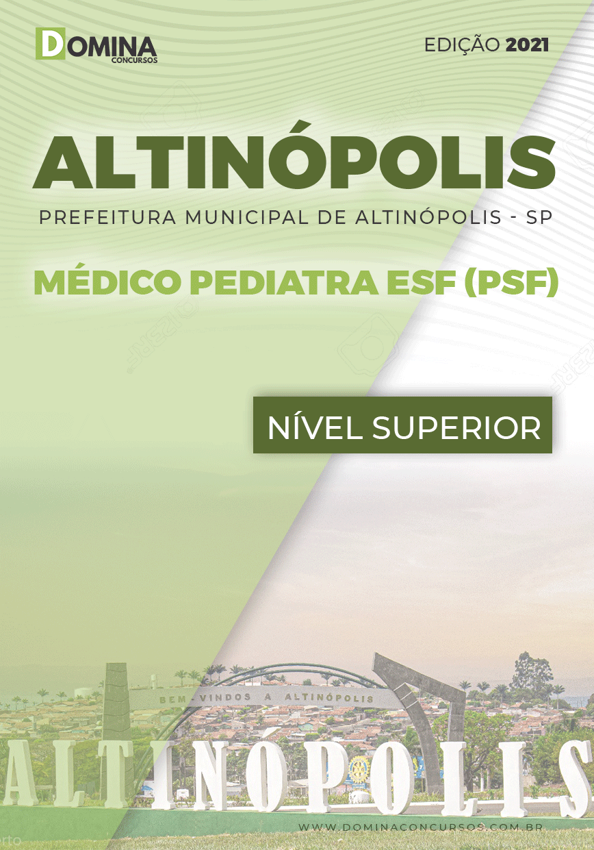 Apostila Pref Altinópolis SP 2021 Médico Pediatra ESF PSF