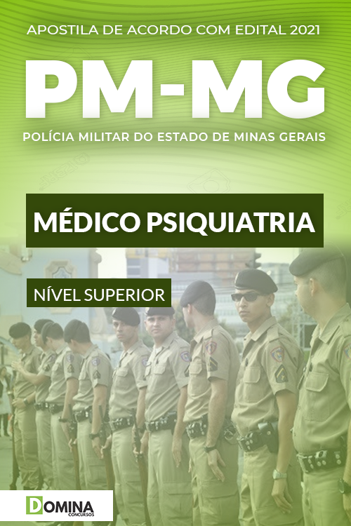 Apostila PM MG 2021 Oficial de Saúde Médico Psiquiatria