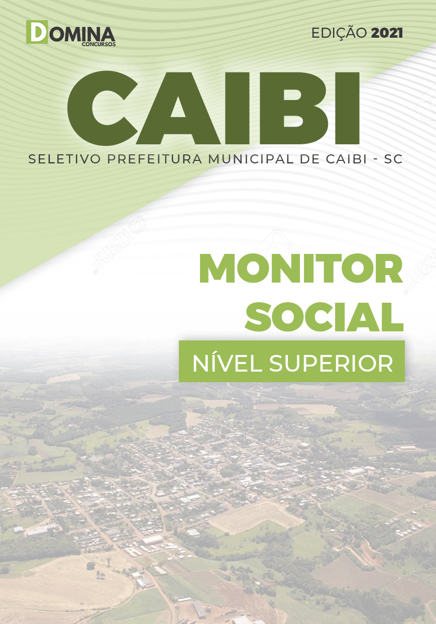 Apostila Processo Seletivo Pref Caibi SC 2021 Monitor Social