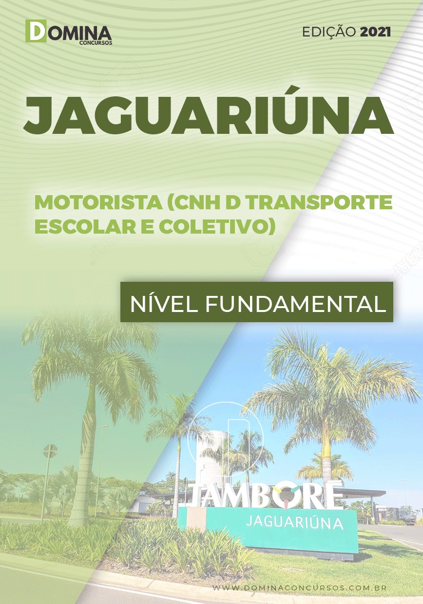 Apostila Pref Jaguariúna SP 2021 Motorista CNH D Escolar