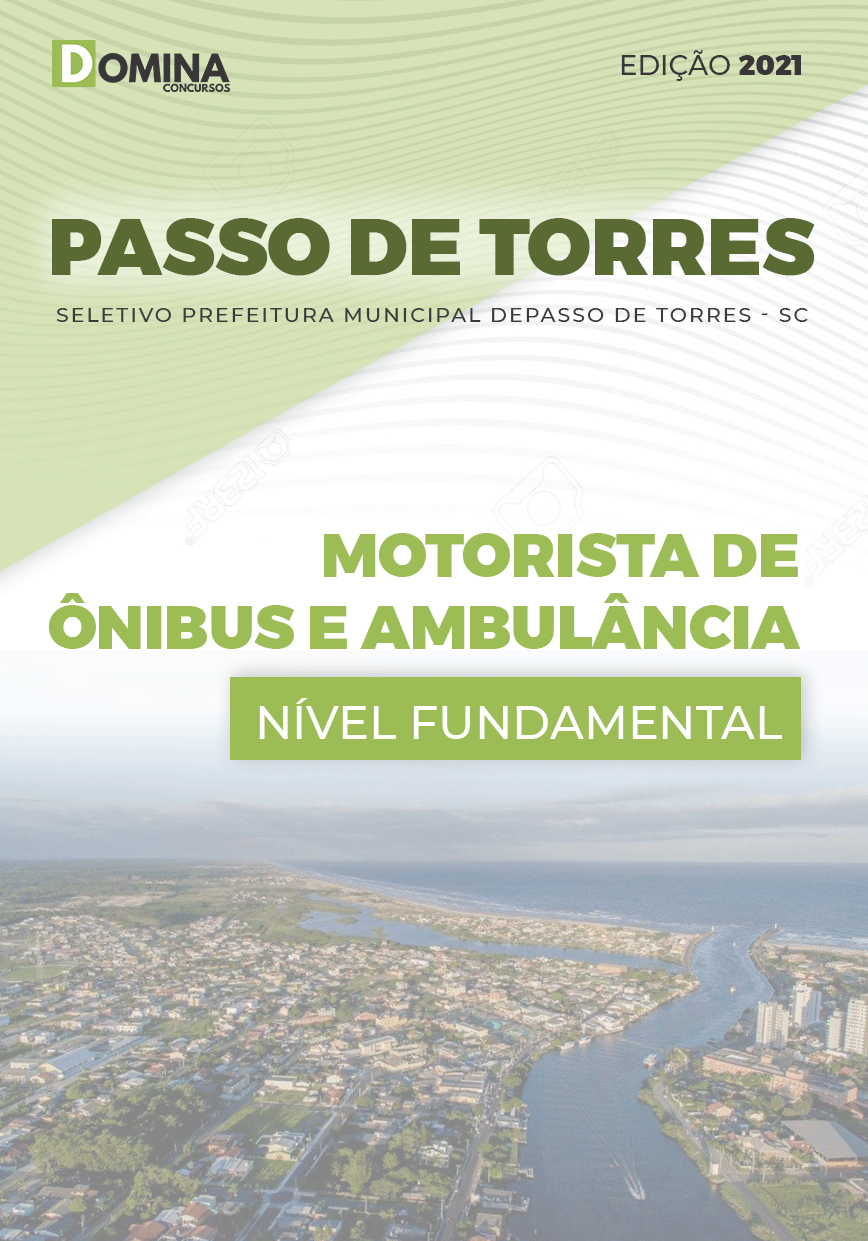 Apostila Pref Passo Torres SC 2021 Motorista Ônibus Ambulância