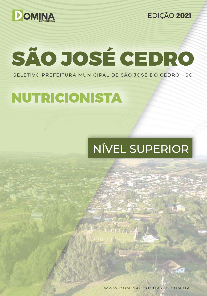 Apostila Seletivo São José do Cedro SC 2021 Nutricionista