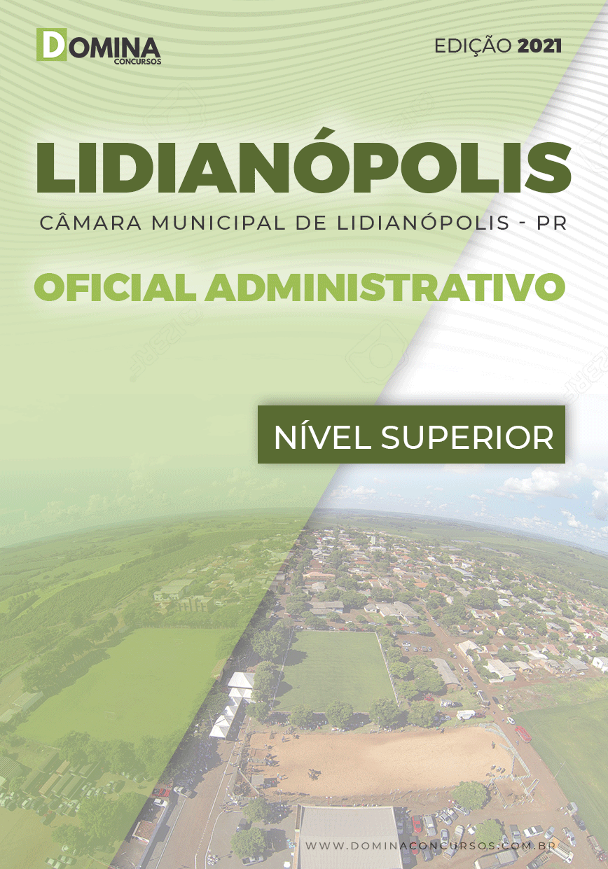 Apostila Câmara Lidianópolis PR 2021 Oficial Administrativo