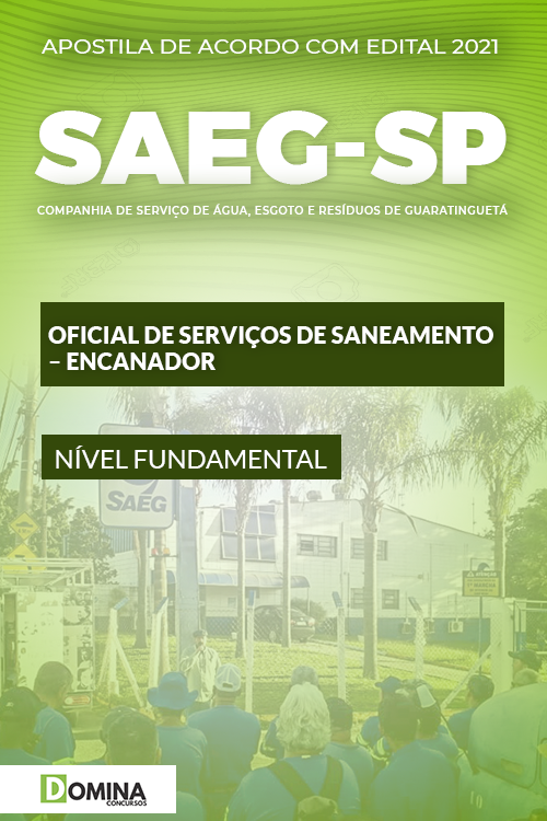 Apostila Concurso SAEG SP 2021 Oficial de Saneamento Encanador