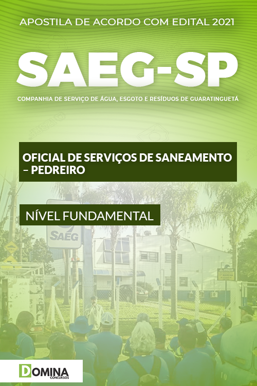 Apostila Concurso SAEG SP 2021 Oficial de Saneamento Pedreiro