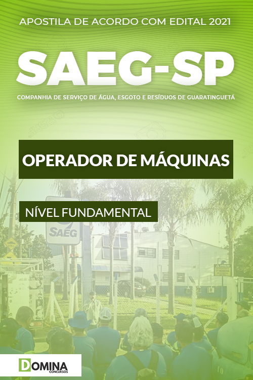 Apostila Concurso SAEG SP 2021 Operador de Máquinas