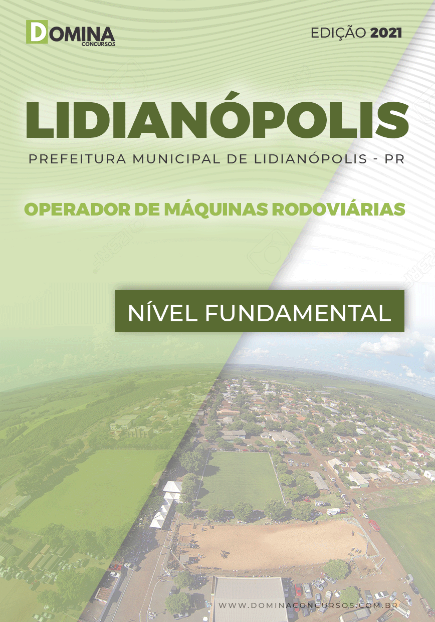 Apostila Lidianópolis PR 2021 Operador de Máquinas Rodoviárias