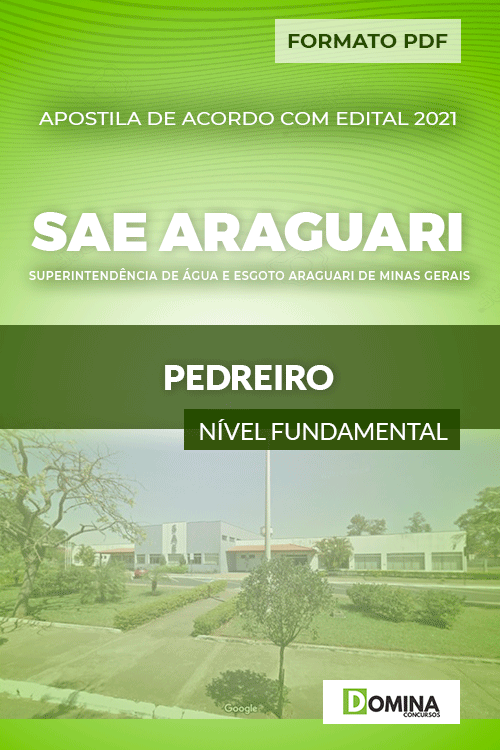 Apostila Processo Seletivo SAE Araguari MG 2021 Pedreiro