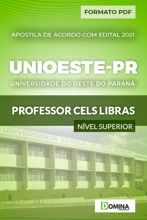 Apostila Seletivo Unioeste PR 2021 Professor CELS Libras